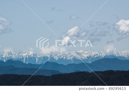 View of Hotaka, Yarigatake and other Northern Alps mountain ranges from Sakudaira PA View of Hotaka, Yarigatake and other Northern Alps mountain ranges from Sakudaira PA 89295613