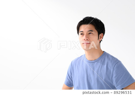Men's portrait beauty white background Men's portrait beauty white background 89296531