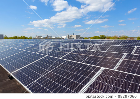 the solar panels on the roof 89297066