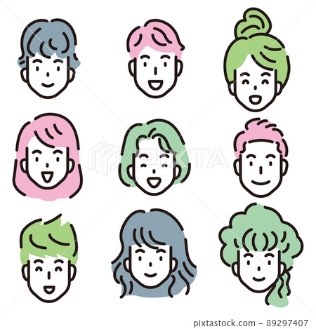 人物插圖線描 89297407