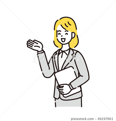 人物插圖線描 89297661