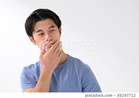 Men's beauty image white background men's beauty Men's beauty image white background men's beauty 89297712