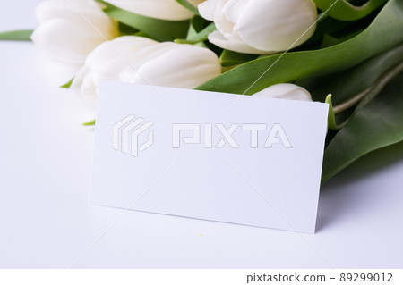 Mockup for greeting card or florist business card design 89299012