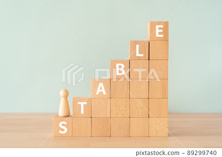 Image of stability | Building blocks and dolls with "STABLE" written on them Image of stability | Building blocks and dolls with "STABLE" written on them 89299740