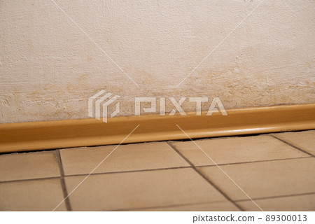 Flooding rainwater or floor heating systems, causing damage, peeling paint and mildew 89300013