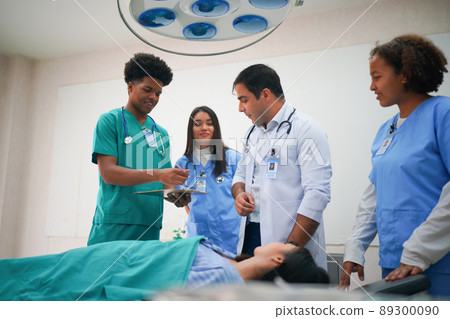 Nurse and doctor team ready for work day Nurse and doctor team ready for work day 89300090