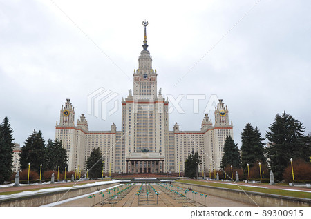Stalin's high-rise - the main building of Moscow State University in Moscow Stalin's high-rise - the main building of Moscow State University in Moscow 89300915