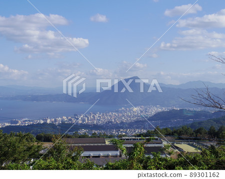 Beppu Bay and the cityscape of Beppu seen from a hill Beppu Bay and the cityscape of Beppu seen from a hill 89301162