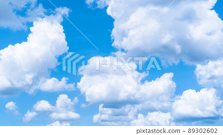 Blue sky and white clouds abstract background. Copy space nature and environment concept. 89302602