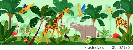 Jungle Colored Composition 89302950