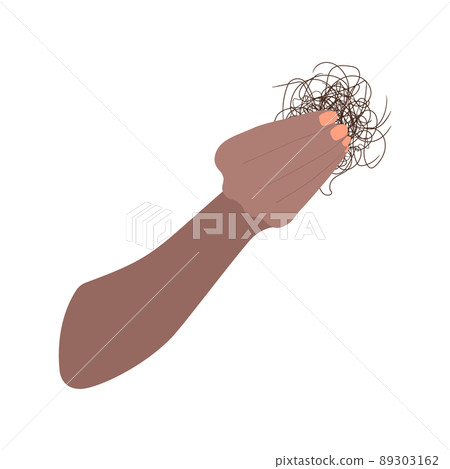 Bunch of falling out hair in hand Bunch of falling out hair in hand 89303162