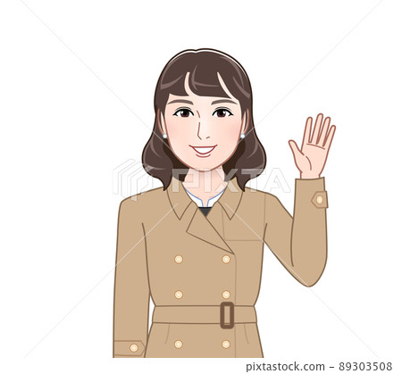 穿著外套的時尚女人 穿著外套的時尚女人 89303508