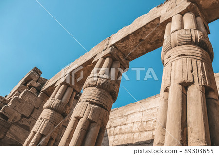 Ruins of the Egyptian Karnak Temple, the largest open-air museum in Luxor 89303655