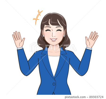 Fashionable woman in a suit 89303724