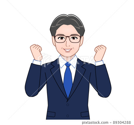 An elderly man wearing a suit 89304288