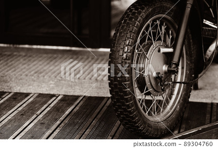 wheel of retro motorcycle wheel of retro motorcycle 89304760