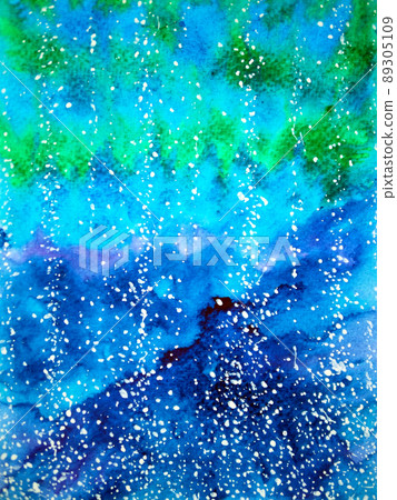 abstract blue sky cloud art watercolor painting illustration design drawing spiritual mind mental universe background wave 89305109