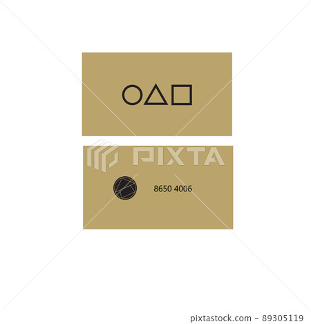 Squid Game Card visit with symbol elements square Squid Game Card visit with symbol elements square 89305119