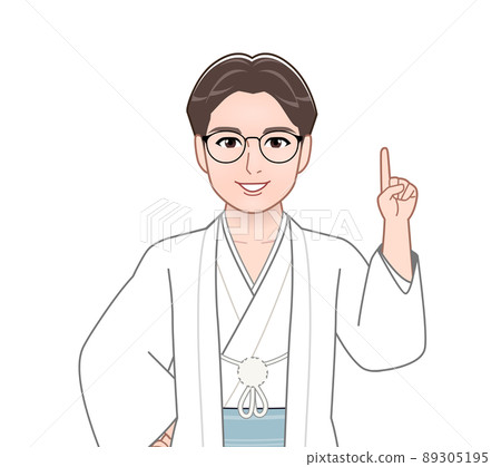 Young handsome man in kimono Young handsome man in kimono 89305195