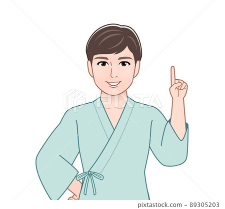 和服的年輕英俊的人 89305203