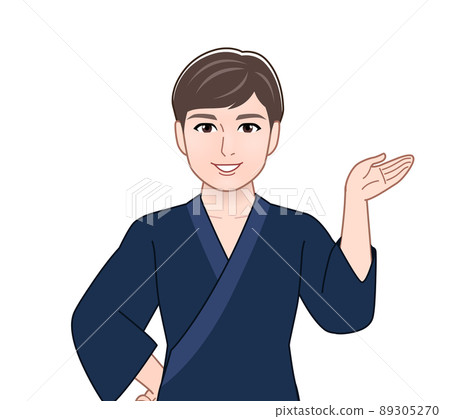 和服的年輕英俊的人 89305270