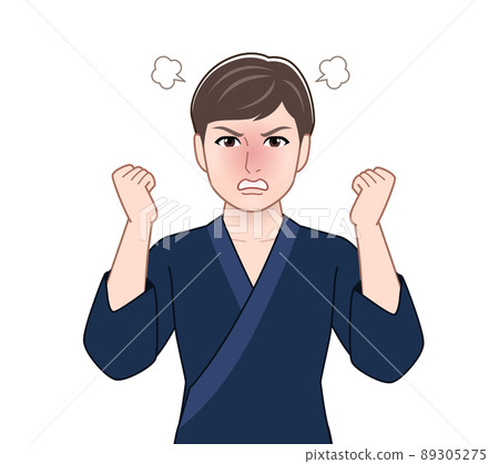 和服的年輕英俊的人 89305275