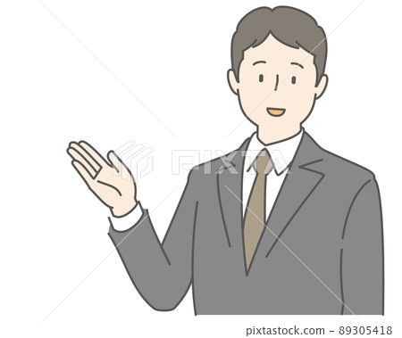 A man in a suit to introduce 89305418