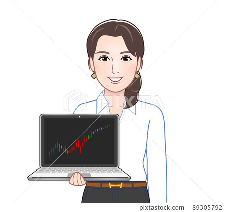 有物品的年輕女人 89305792