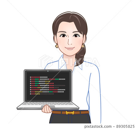 Young woman with items Young woman with items 89305825