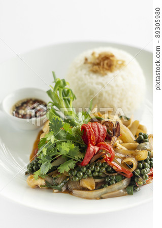 stir fry spicy mixed seafood with kampot pepper in cambodia stir fry spicy mixed seafood with kampot pepper in cambodia 89305980