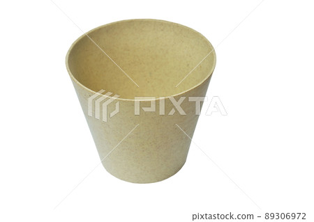 brown plastic bin arranging on white background brown plastic bin arranging on white background 89306972