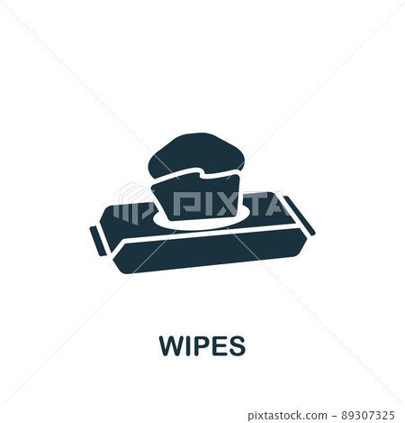 Wipes icon. Monochrome simple Baby icon for templates, web design and infographics 89307325
