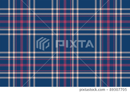 Plaid background, check seamless pattern in blue. Vector fabric texture for textile print, wrapping paper, gift card or wallpaper. Plaid background, check seamless pattern in blue. Vector fabric texture for textile print, wrapping paper, gift card or wallpaper. 89307705