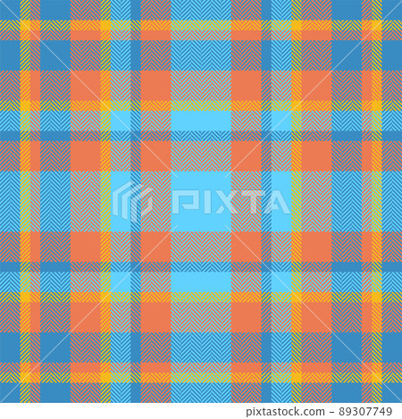 Plaid check pattern. Seamless fabric texture. Tartan textile print. Plaid check pattern. Seamless fabric texture. Tartan textile print. 89307749