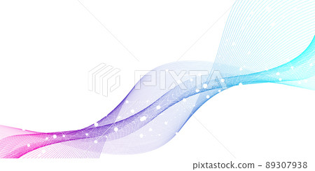 Colorful molecules background. DNA helix, DNA strand, DNA Test. Molecule or atom, neurons. Abstract structure for science or medical background, banner. Scientific illustration. 89307938