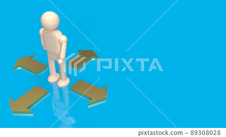 The figure man and arrow point for business concept 3d rendering The figure man and arrow point for business concept 3d rendering 89308028
