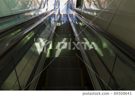 Escalator blue collage design Escalator blue collage design 89308641