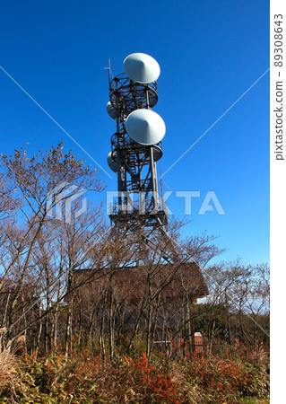Radio tower adjacent to the highest peak of Mt. Rokko Radio tower adjacent to the highest peak of Mt. Rokko 89308643