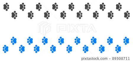 Paw illustration of evidence of animals walking 89308711