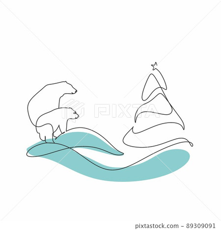 Christmas pine fir tree line art. Continuous one line drawing. Vector illustration minimalistic design. 2023 year, Christmas and New Year, Christmas tree type concept, New Year. Christmas pine fir tree line art. Continuous one line drawing. Vector illustration minimalistic design. 2023 year, Christmas and New Year, Christmas tree type concept, New Year. 89309091