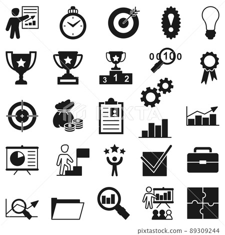 26 black and white business success icon elements 26 black and white business success icon elements 89309244