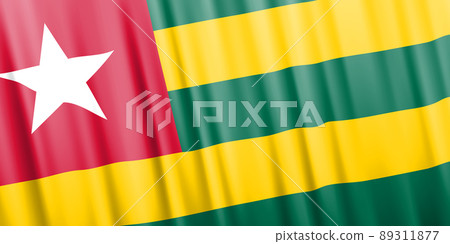 Wavy vector flag of Togo 89311877