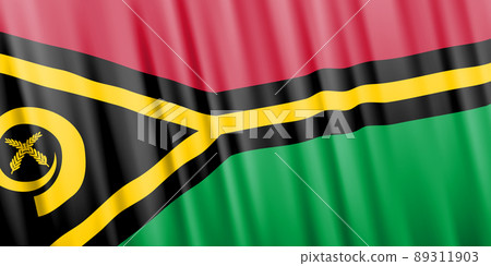 Wavy vector flag of Vanuatu 89311903