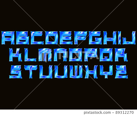 Glass alphabet with beveled edges. 89312270