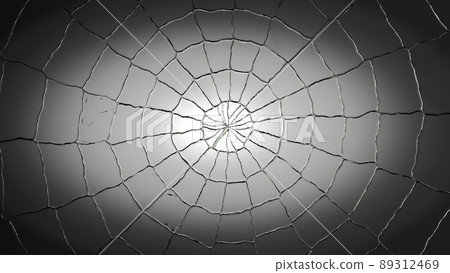 Pieces of glass broken or cracked on grey to black gradient background Pieces of glass broken or cracked on grey to black gradient background 89312469