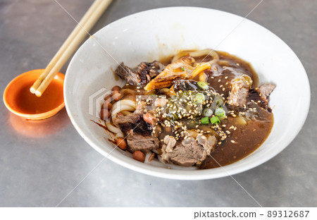 Seremban beef noodle with thick gravy, popular food in Malaysia 89312687