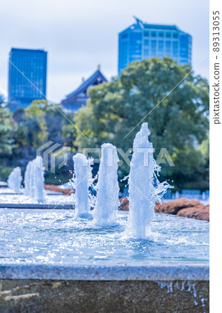 Fountain square in the city park square Fountain square in the city park square 89313055