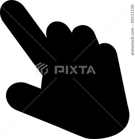 Smartphone pointing silhouette 89313190
