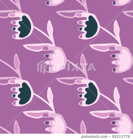Hand drawn flower seamless pattern. Unusual floral wallpaper. Hand drawn flower seamless pattern. Unusual floral wallpaper. 89313778