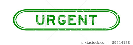 Grunge green urgent word rubber seal stamp on white background Grunge green urgent word rubber seal stamp on white background 89314128
